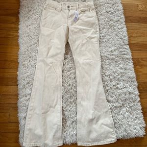 Brandy Melville J-Galt cream low rise pants